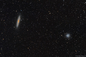 Sculptor Galaxie (NGC253) und Kugelsternhaufen NGC288